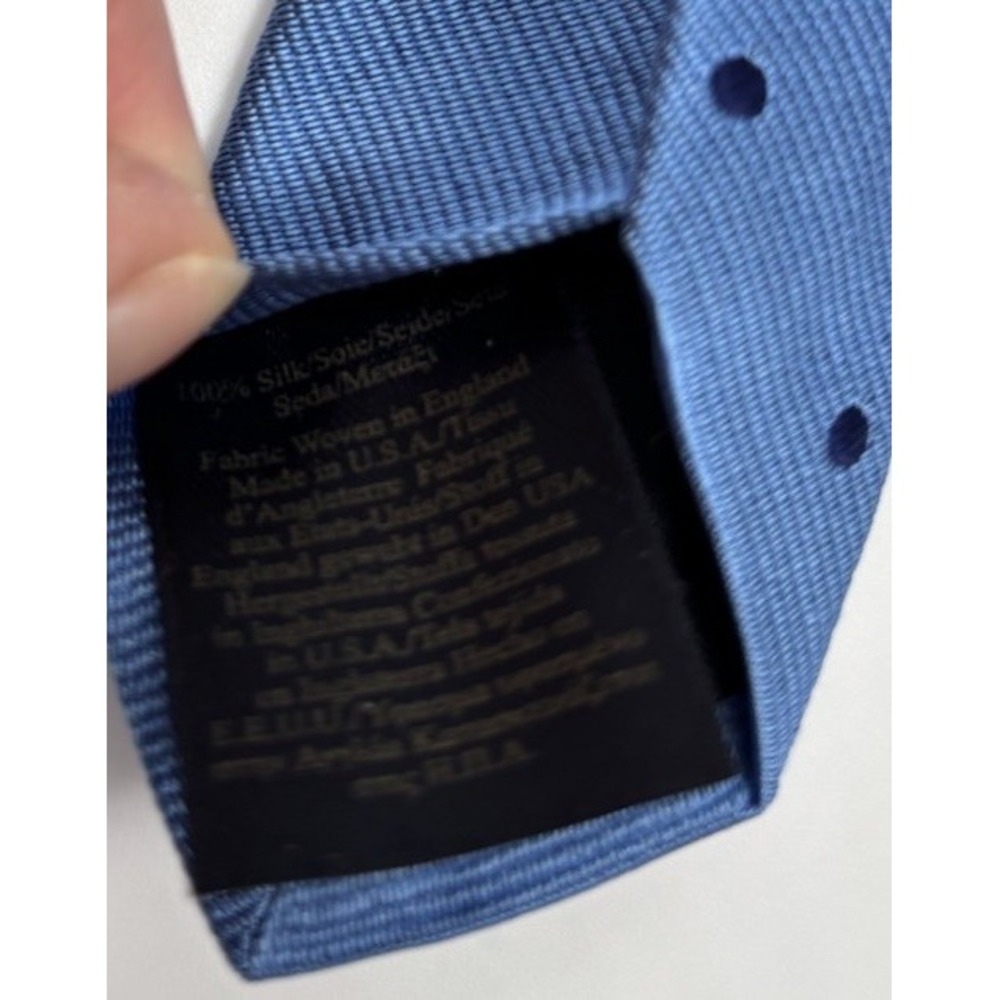 NWT Brooks Brothers Men's 56" Blue Polka Dot Silk Tie - Picture 6 of 6